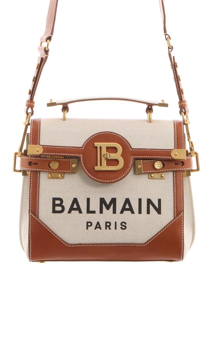 Moda Operandi Balmain Bbuzz 23 Logo Canvas Top Handle Bag