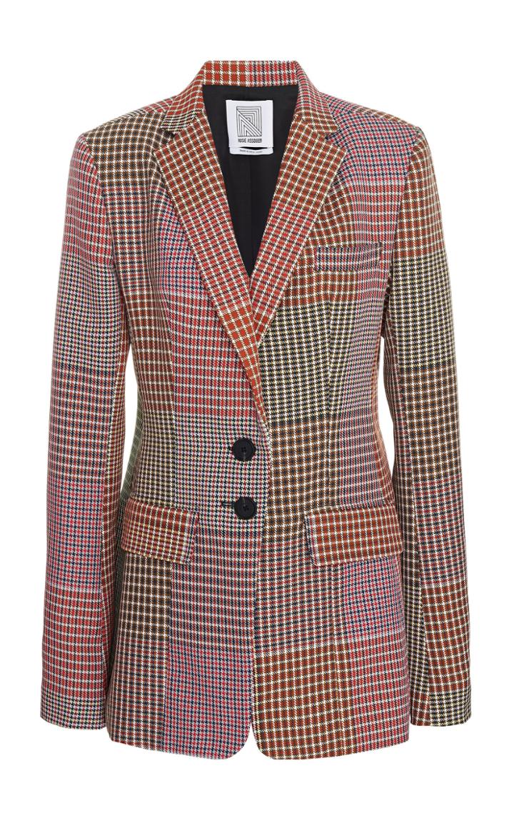 Rosie Assoulin Classic Patchwork Crepe Blazer