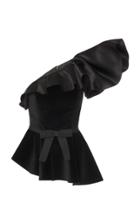 Andrew Gn Velvet Peplum Top