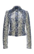 Giambattista Valli Python Print Velvet Jacket