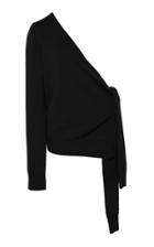 Michael Kors Collection Asymmetric Tie-detailed Cashmere Top