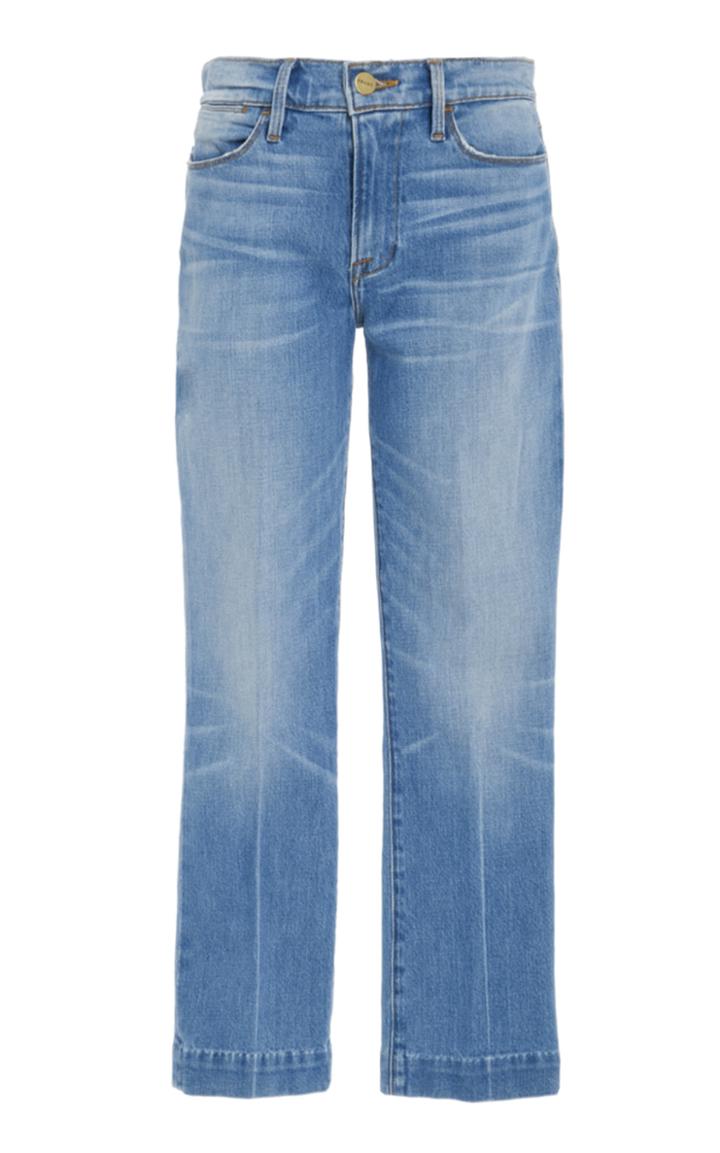 Frame Denim Cropped High-rise Straight-leg Jeans