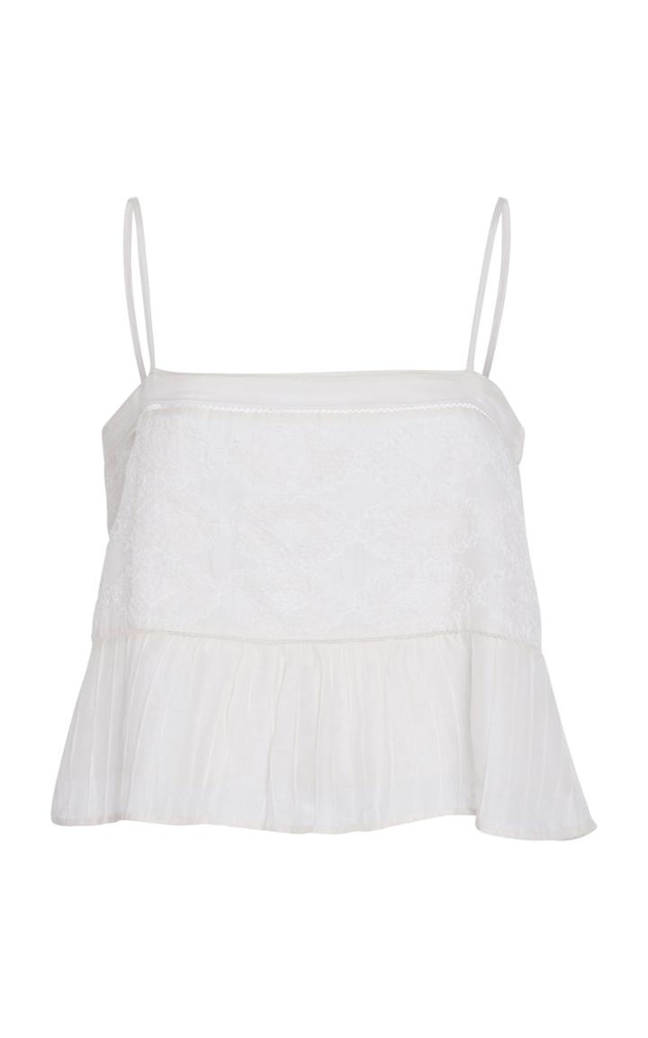 Thierry Colson Saskia Lace Cotton Silk Blent Top