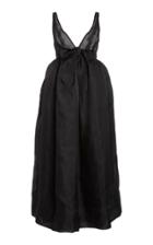 Brock Collection Bow-embellished Silk-taffeta Maxi Dress