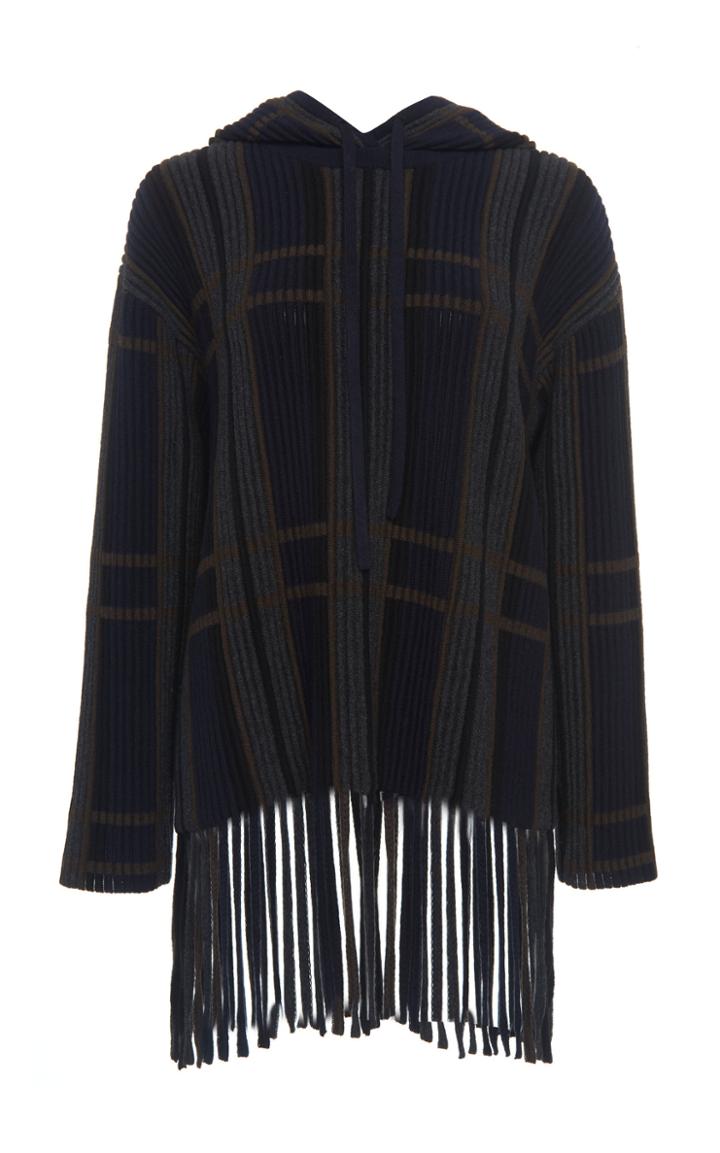 Akris Striped Wool-blend Hooded Sweater