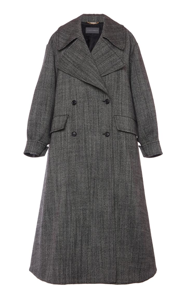 Moda Operandi Alberta Ferretti Double-breasted Wool Trench Coat