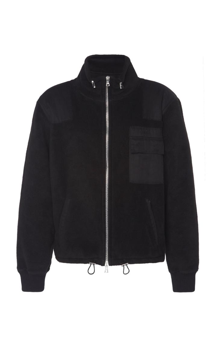 Amiri Tencel-paneled Fleece Jacket