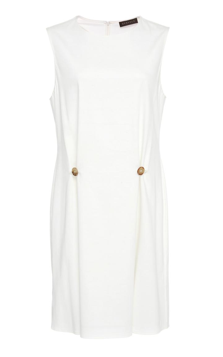 Hensely Sleeveless Two-button Dress