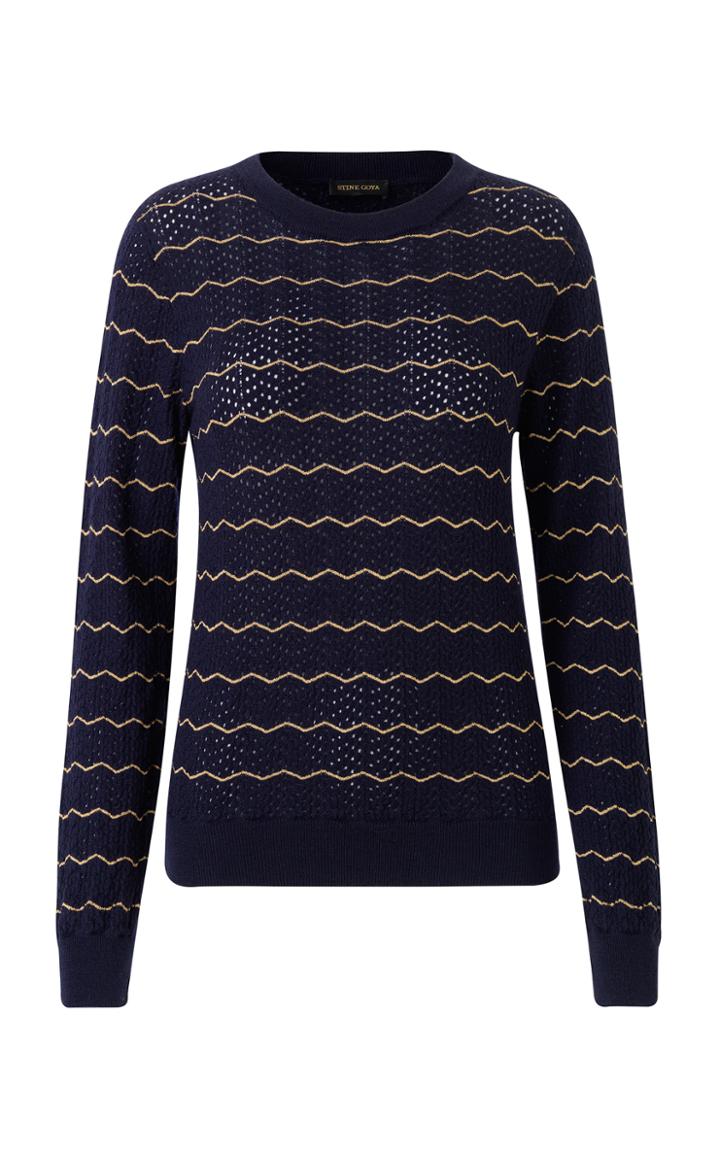 Stine Goya Naamah Contrast Wool Knit Top