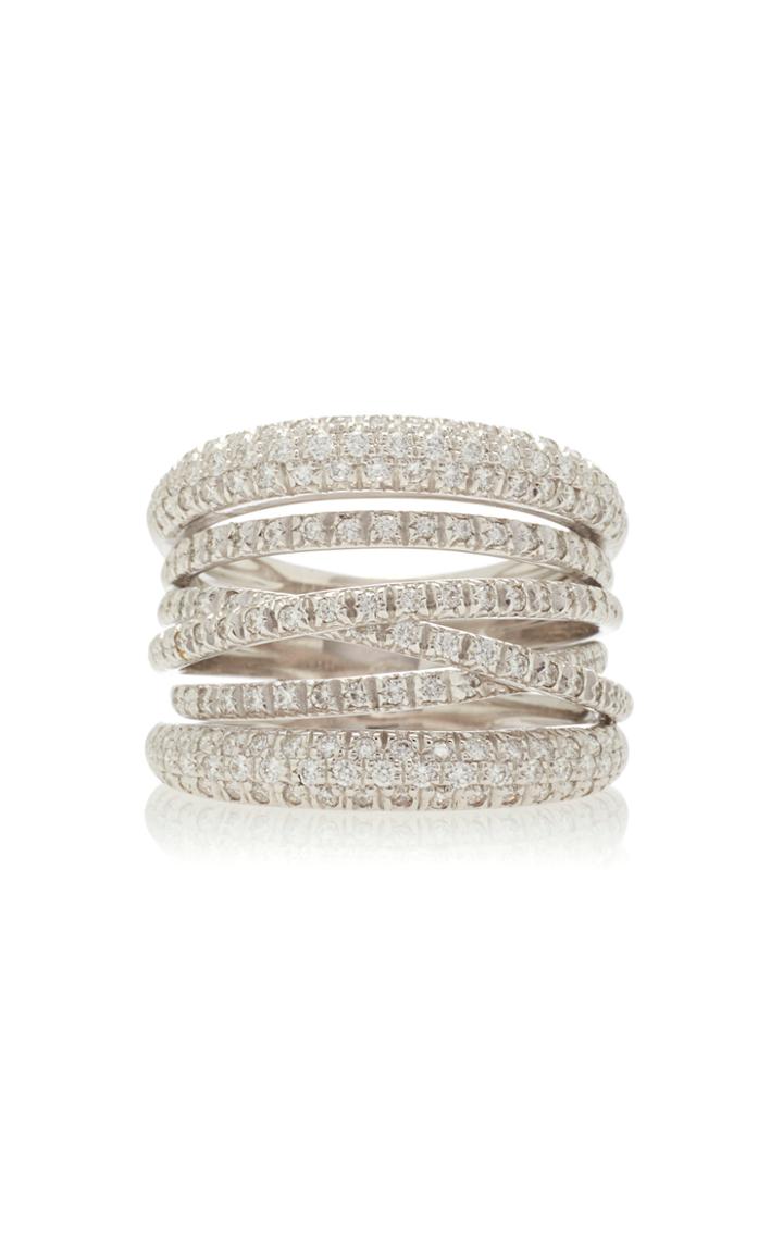 Sidney Garber Diamond Scribble Ring In White Gold