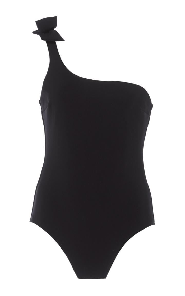 Zimmermann Zinnia Bow-detailed One-shoulder Swimsuit Size: 0