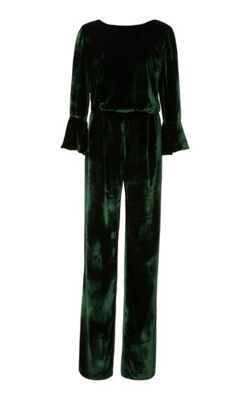 Seren London Gee Velvet Wide-leg Jumpsuit