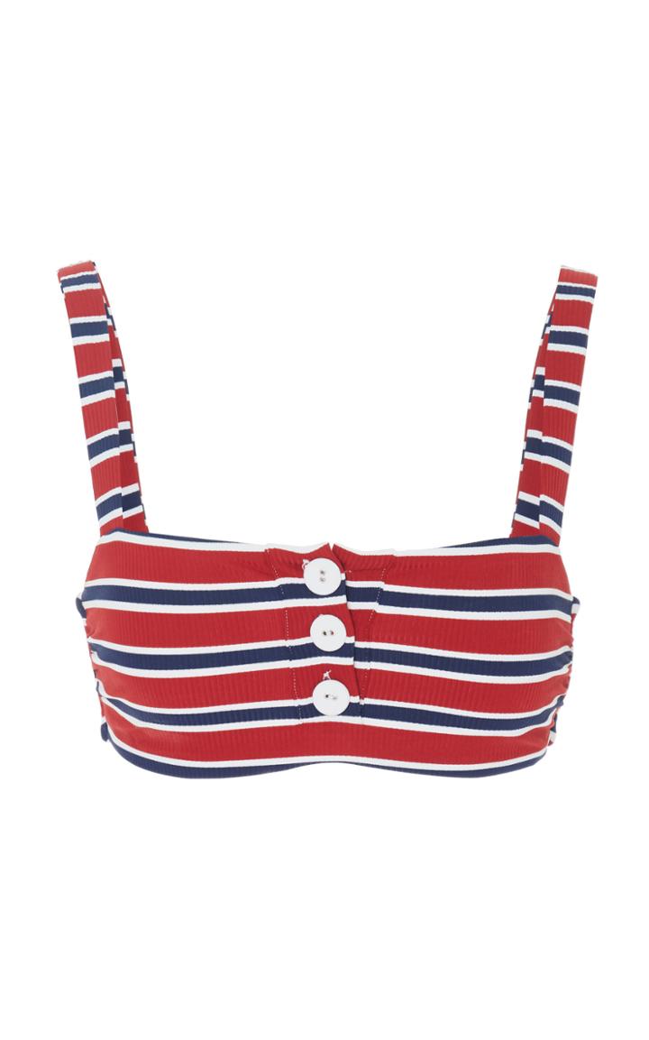 Onia Carolina Striped Bikini Top