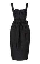 Brock Collection Palmira Ruched Crepe Midi Dress