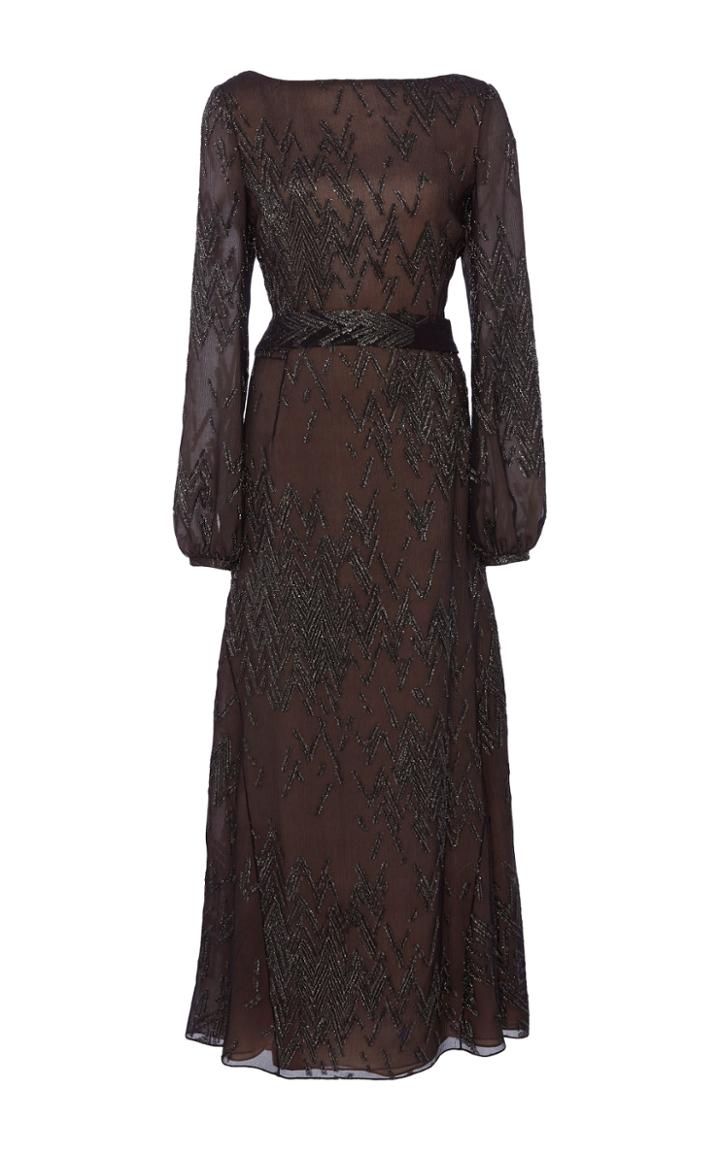 J. Mendel Long Sleeve Fit-flare Dress