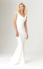 Savannah Miller Avalon Satin Gown With Cowl Draping