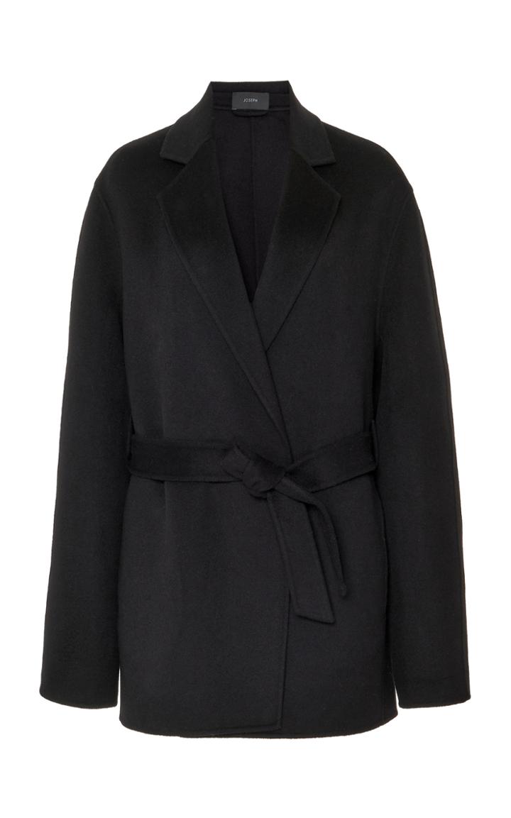 Joseph Cenda Belted Wool-cashmere Wrap Jacket