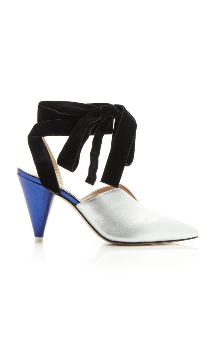 Attico Lace Up Metallic Pump