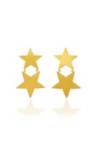 Marie-hlne De Taillac Gold Star Comet Sequin Earrings