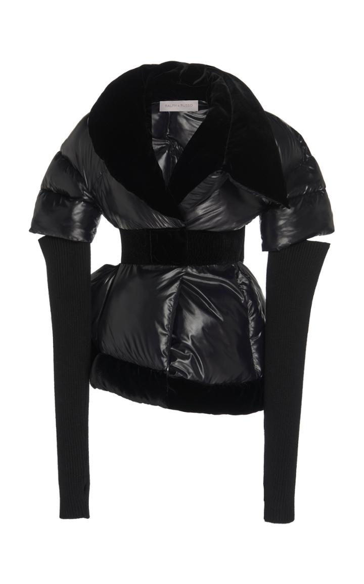 Ralph & Russo Velvet Puffer Coat