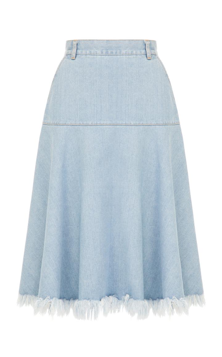 Ksenia Schnaider Midi Length Denim Skirt
