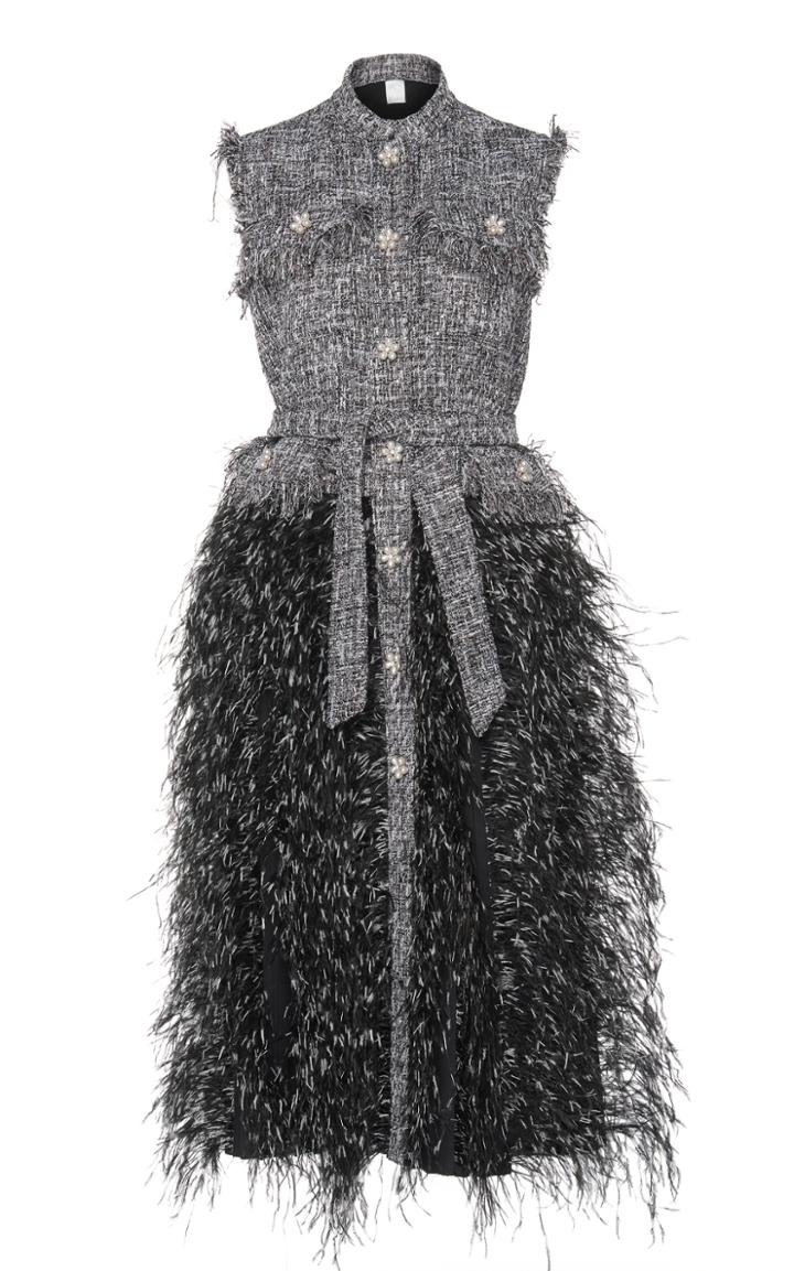 Huishan Zhang Jasmine Open Gilet Dress