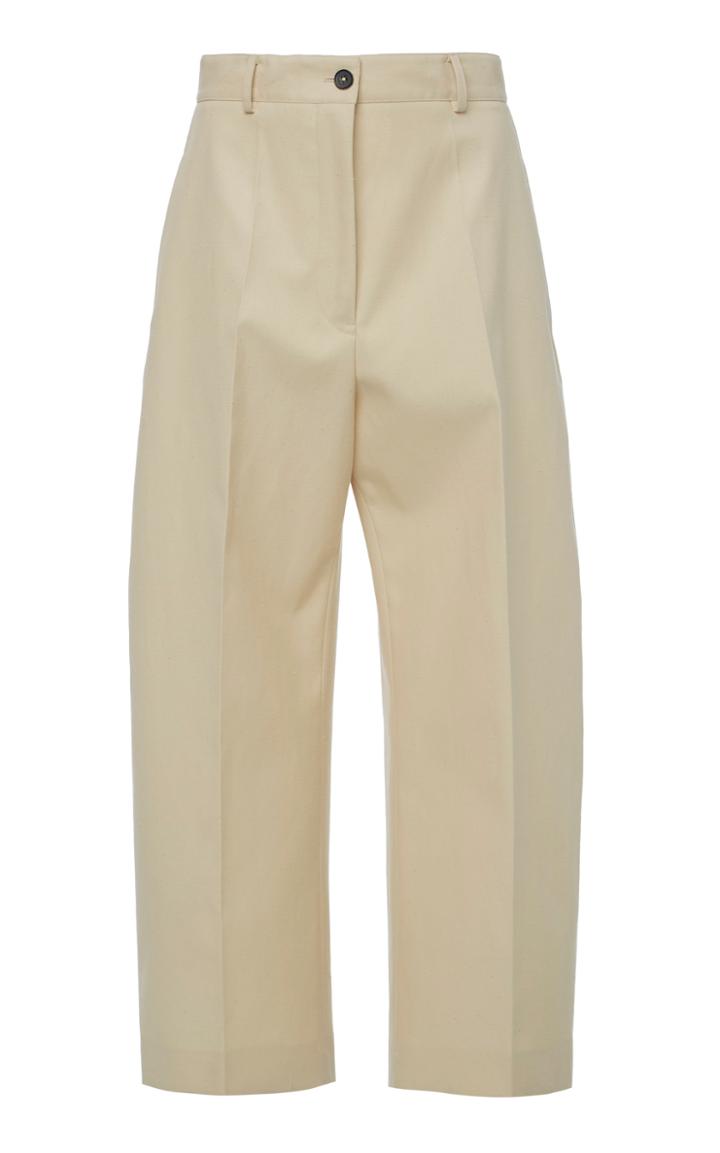 Moda Operandi Jil Sander Mattia Cropped Cotton-blend Pants Size: 32
