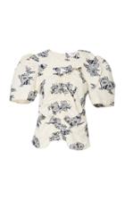 Sea Josephine Jacquard Ruched Shoulder Top