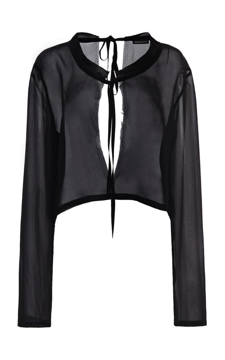 Moda Operandi Ann Demeulemeester Tie-detailed Top Size: 36