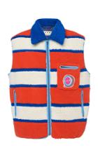 Marni Striped Collared Vest With Patchwork