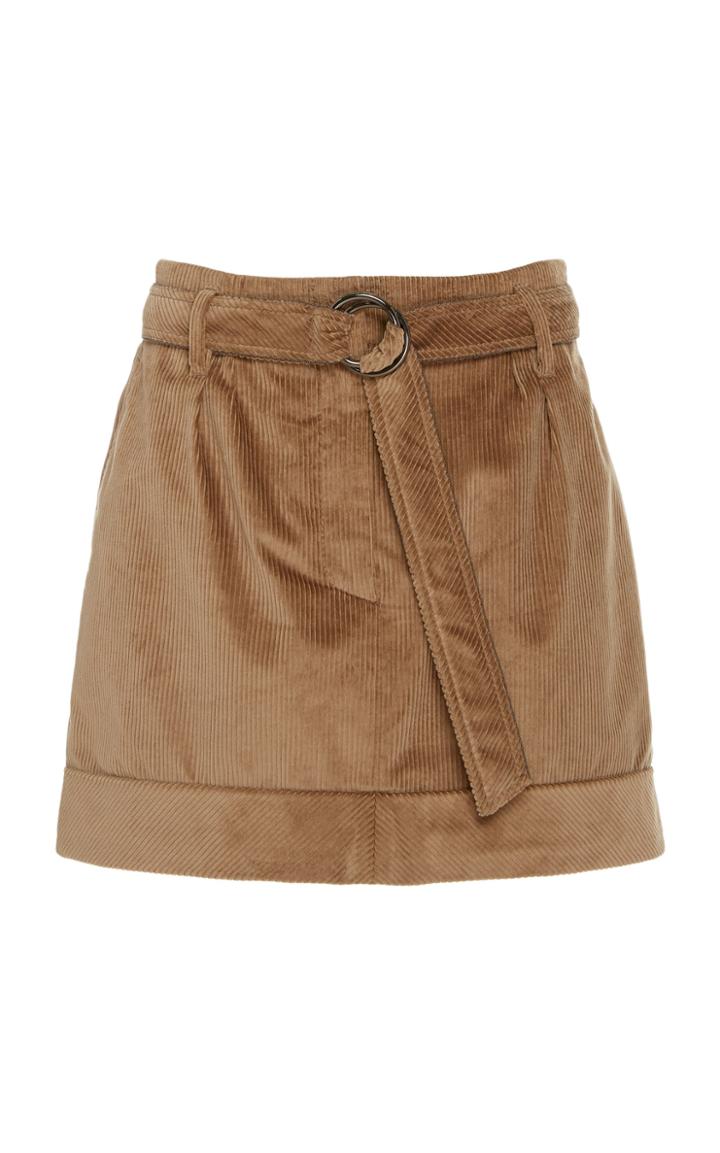 Brunello Cucinelli Belted Corduroy Mini Skirt