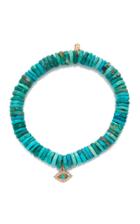 Moda Operandi Sydney Evan 14k Yellow Gold Large Bezel Turquoise Evil Eye Bracelet