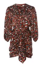 Alexandre Vauthier Printed Puff Sleeve Silk-blend Mini Dress