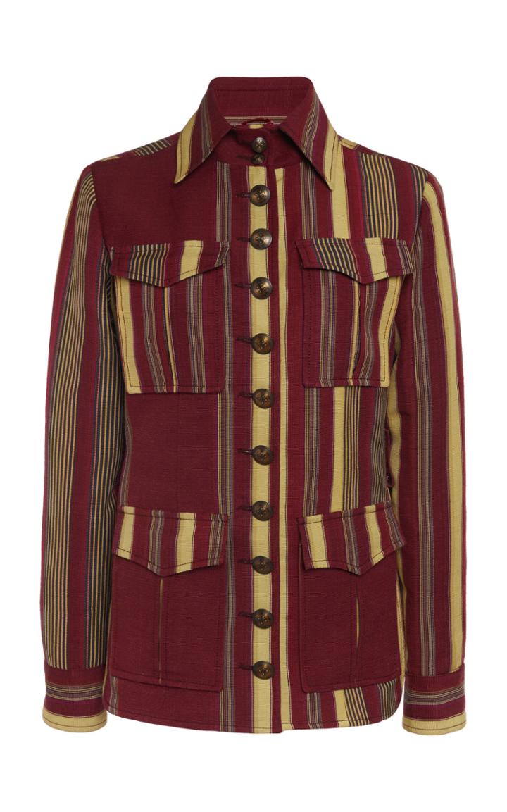 Moda Operandi Etro Striped Silk-blend Jacket Size: 40