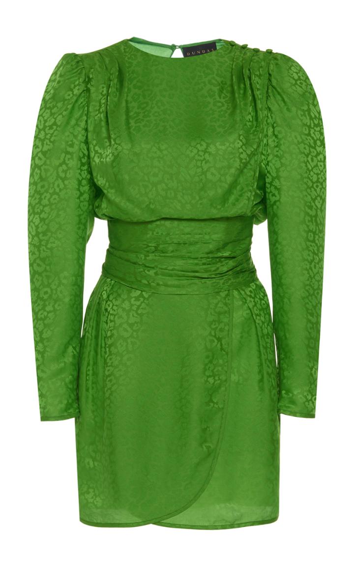 Dundas Ruched Silk-satin Mini Dress