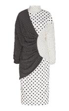 Moda Operandi Rodarte Draped Polka-dot Crepe Dress Size: Xs
