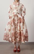 Moda Operandi Simone Rocha Frill Pleated Silk-satin Dress