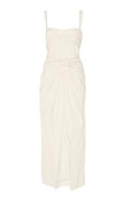 Jason Wu Collection Ruched Washed Sateen Midi Dress