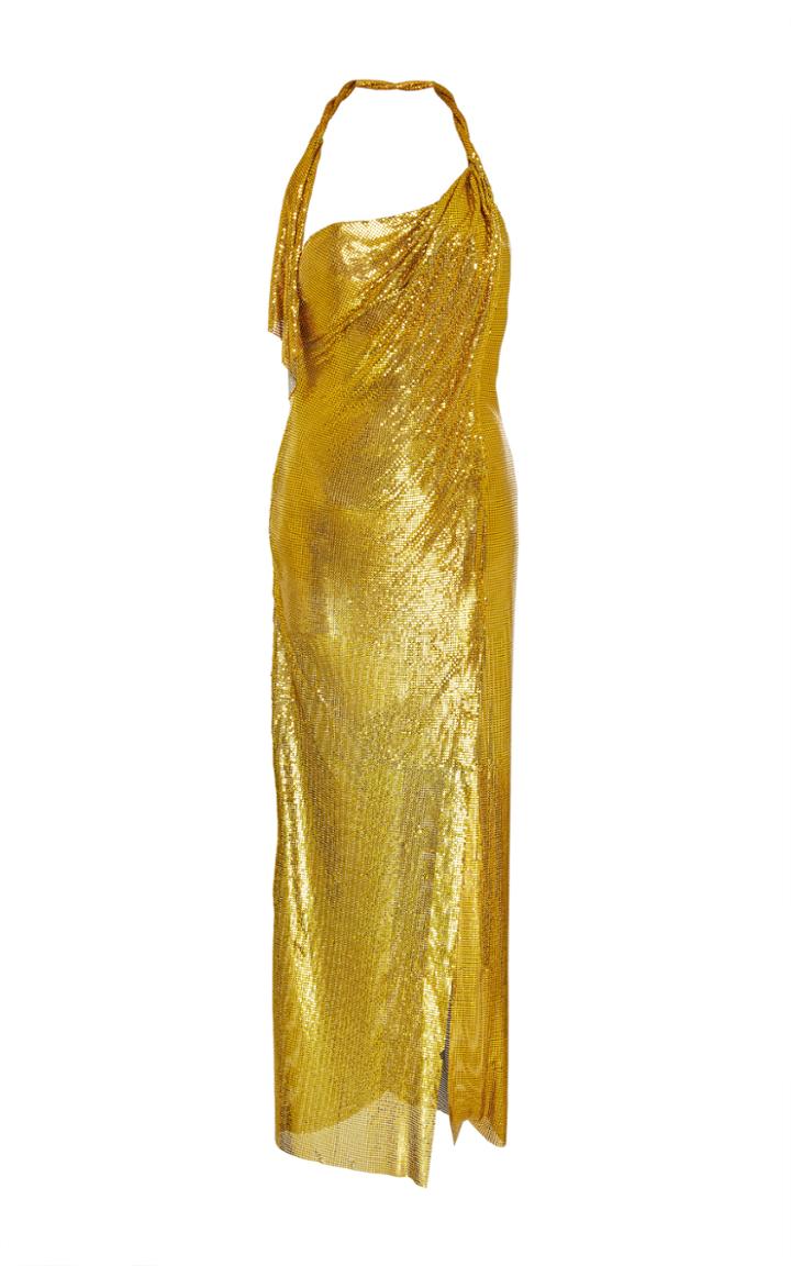 Versace Metal Mesh Halter Dress