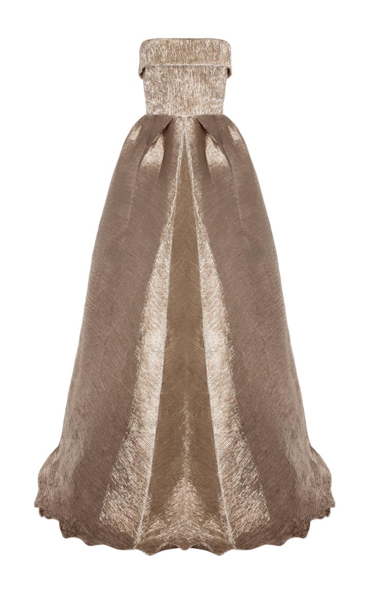 Alex Perry Haydn Lurex Strapless Gown