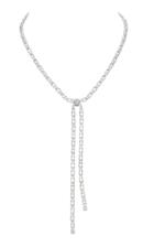 Fallon Draped Crystal-embellished Brass Lariat Necklace