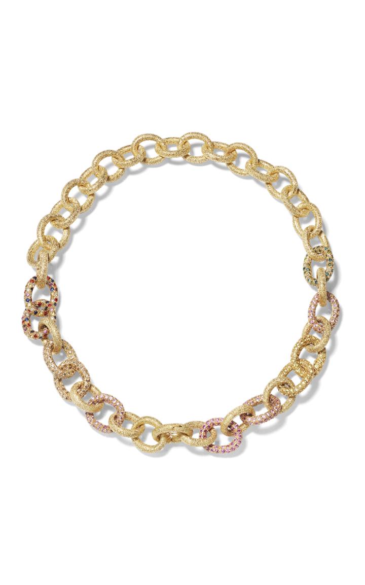 Moda Operandi Carolina Bucci One Of A Kind 18k Yellow Gold Pav 1885 Link Necklace