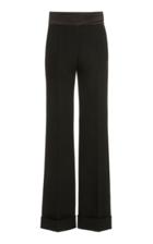 Moda Operandi Victoria Beckham Satin-waist Wide Straight-leg Trousers