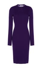 Courrges Ribbed Side Split Midi Dress