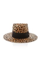 Nick Fouquet Lynx Printed Ribbon-trimmed Felt Hat Size: 6 7/8