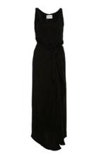Anemone Asymmetric Tie-front Washed-georgette Wrap Dress