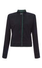 Zac Posen Tropical Wool Mock Neck Blazer