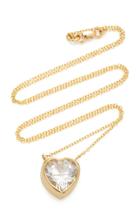 Moda Operandi Katey Walker Tiny Heart 18k Gold And Topaz Necklace