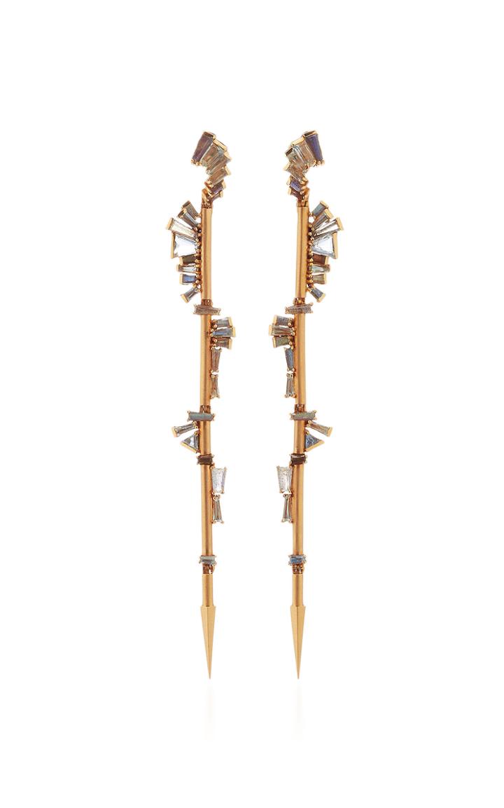 Nak Armstrong Twisted Ruffle Spike Earrings
