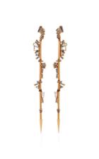 Nak Armstrong Twisted Ruffle Spike Earrings